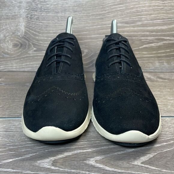 Cole Haan Zerogrand OS Women’s Sz 9.5B Black Nubuck Perf Oxford Low Top Sneakers - Picture 2 of 10